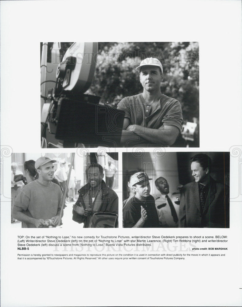 1997 Press Photo Tim Robbins/Martin Lawrence/Steve Oedekerk In Nothing To Lose - Historic Images