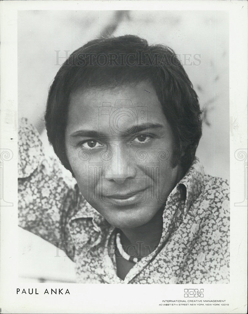 1981 Press Photo Musician Paul Anka - Historic Images
