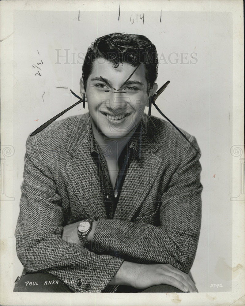 1960 Press Photo Singer Paul Anka - Historic Images
