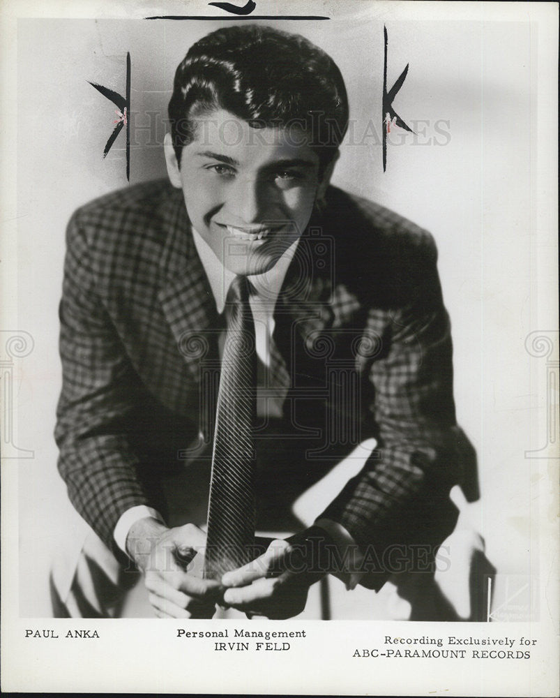 1961 Press Photo Singer Paul Anka - Historic Images