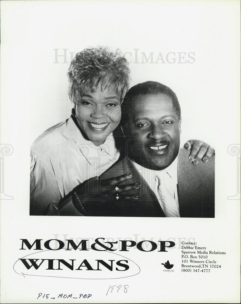 1998 Press Photo Mom &amp; Pop Winans,singers - Historic Images