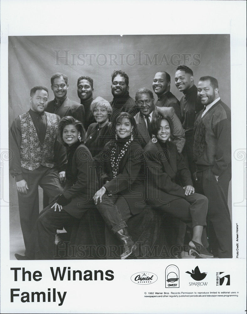 1992 Press Photo Singers,The Winans Family - Historic Images