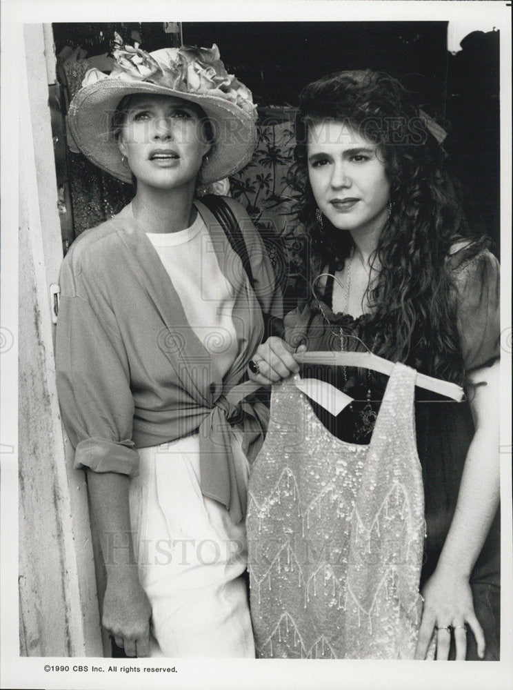 1990 Press Photo Sharon Gless And Lisa Rieffel On The Trials Of Rosie O&#39;Neill - Historic Images