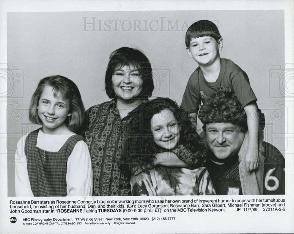 1989 Press Photo Roseanne Barr in &quot;Roseanne: - Historic Images