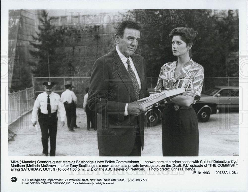 1993 Press Photo Mike Connors on &quot;The Commish&quot; - Historic Images