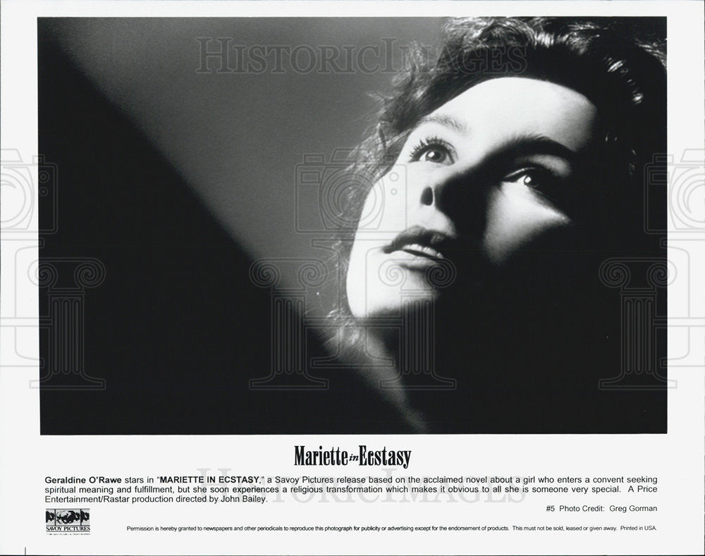 1996 Press Photo Geraldine O&#39;Raw in &quot;Mariette in Ecstasy&quot; - Historic Images