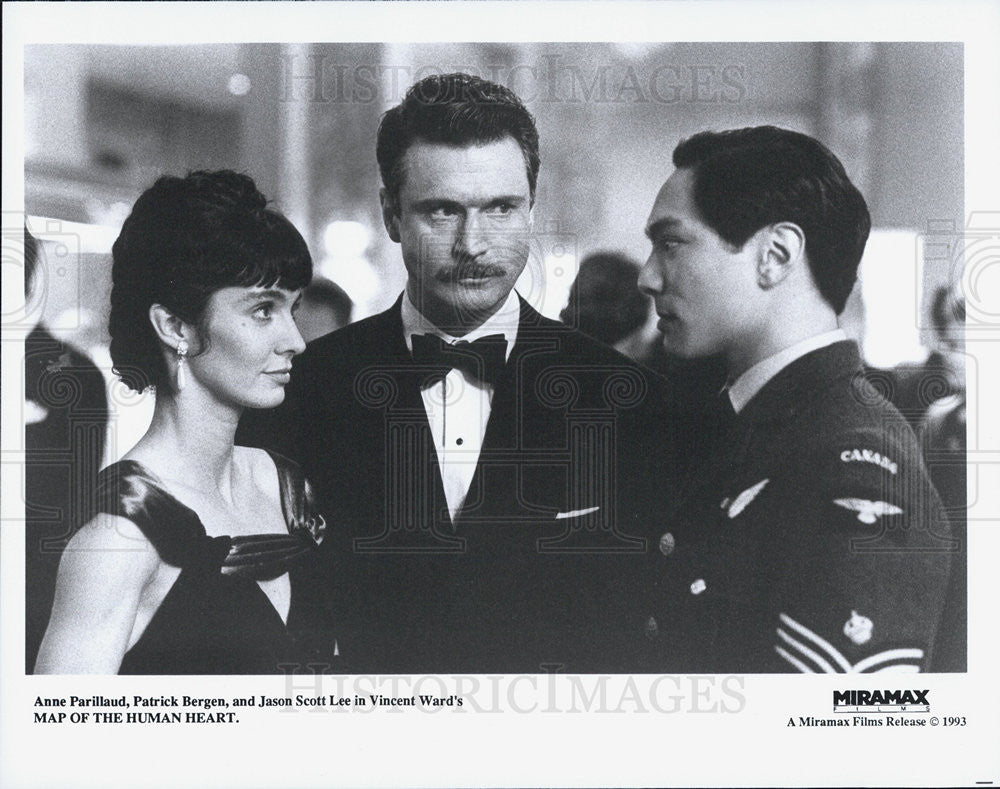 1993 Press Photo Actors Anne Parillaud, Patrick Bergen And Jason Scott Lee - Historic Images