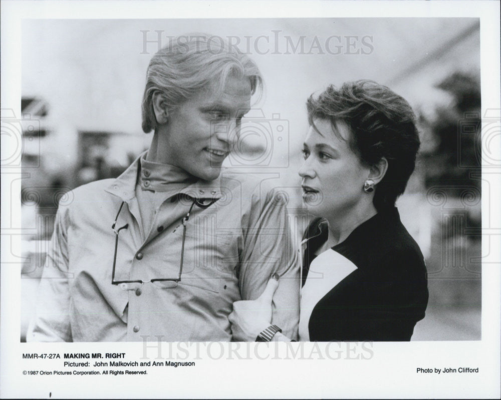 1987 Press Photo John Malkovich in &quot;Making Mr Right&quot; - Historic Images