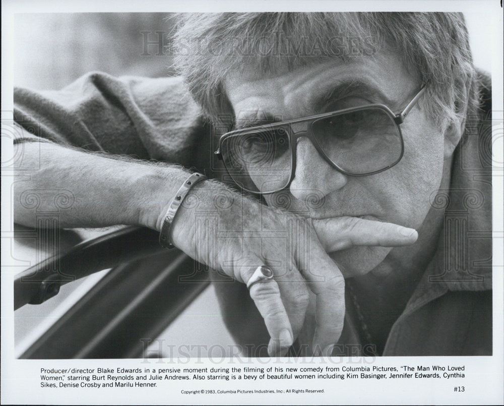 1983 Press Photo Producer And Director Blake Edwards, &quot;The Man Who Loved Women&quot; - Historic Images