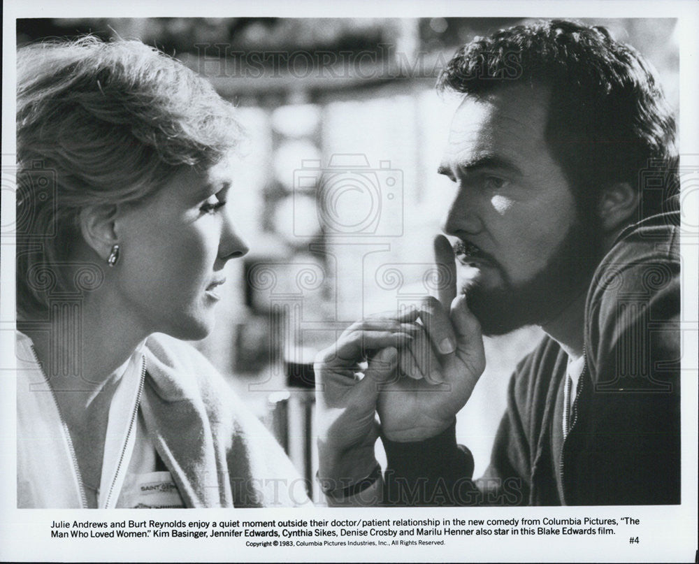 1983 Press Photo Julie Andrews, Burt Reynolds in &quot;The Man Who Loved Women&quot; - Historic Images