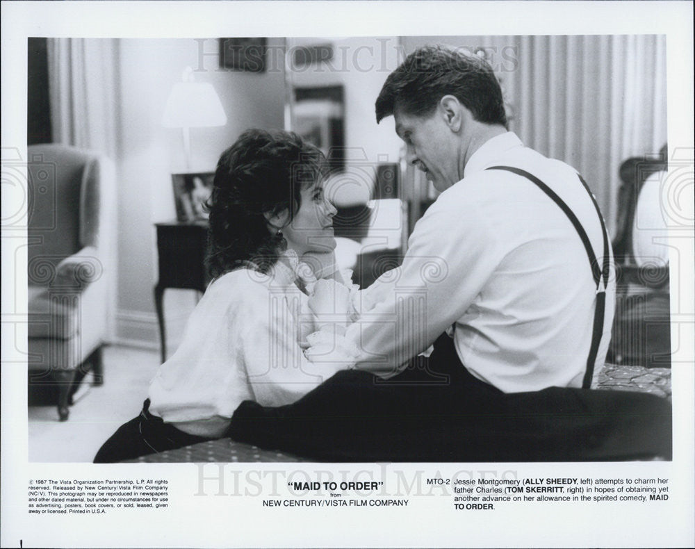 1987 Press Photo Actress Ally Sheedy &amp; Actor Tom Skerritt in Movie Maid to Order - Historic Images