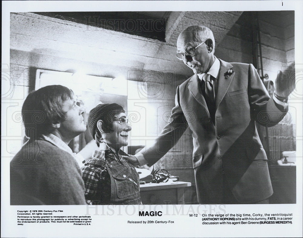 Press Photo Anthony Hopkins Ventriloquist In &quot;Magic&quot; &amp; His Agent Ben Greene - Historic Images