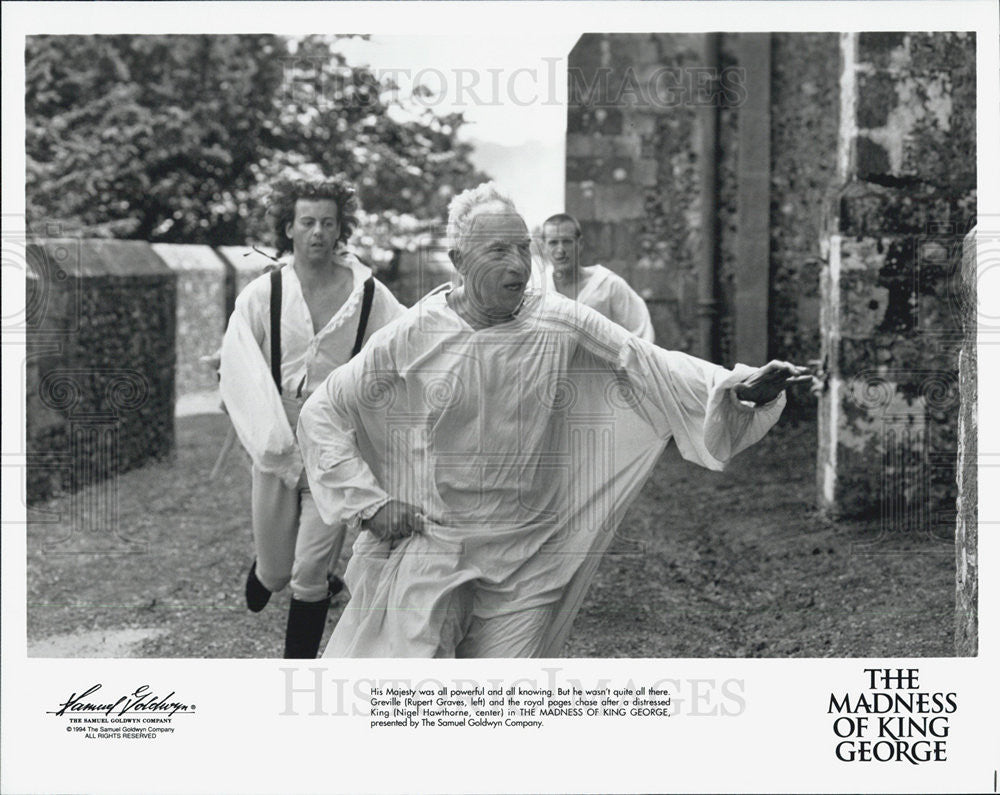 1994 Press Photo Rupert Groves, Nigel Hawthorne in &quot;The Madness of King George - Historic Images