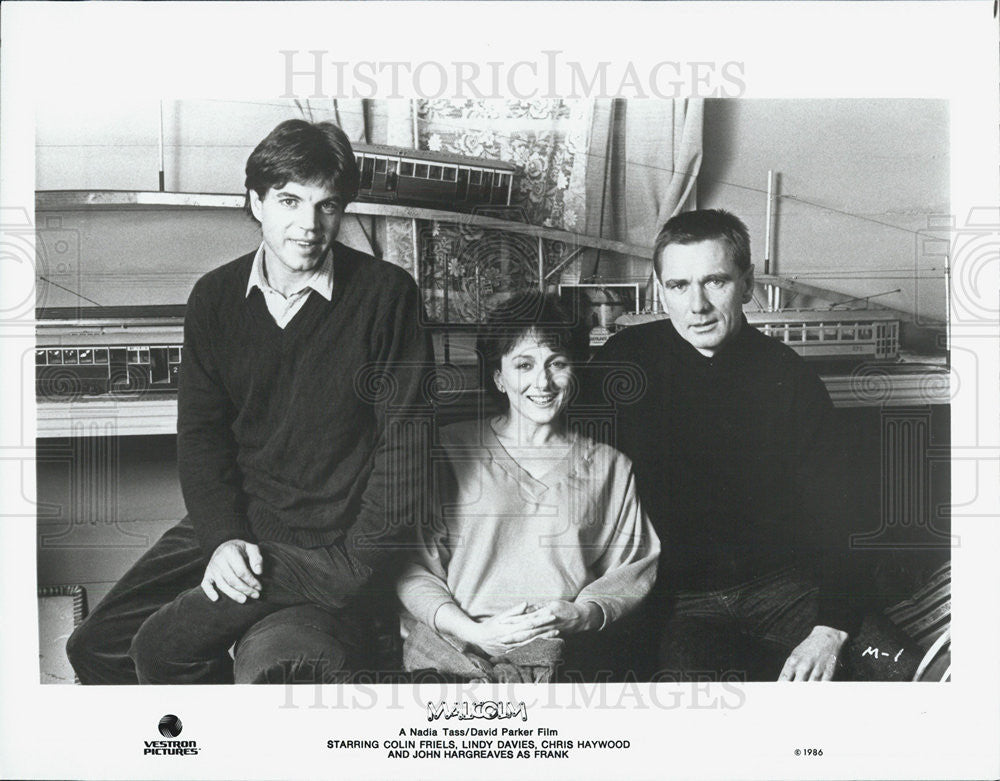 1986 Press Photo Colin Friels, Lindy Davies, &amp; Chris Haywood In &quot;Malcolm&quot; - Historic Images