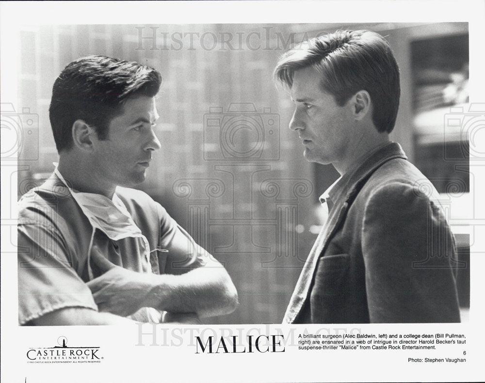 1993 Press Photo Alec Baldwin and Bill Pullman in &quot;Malice&quot; - Historic Images