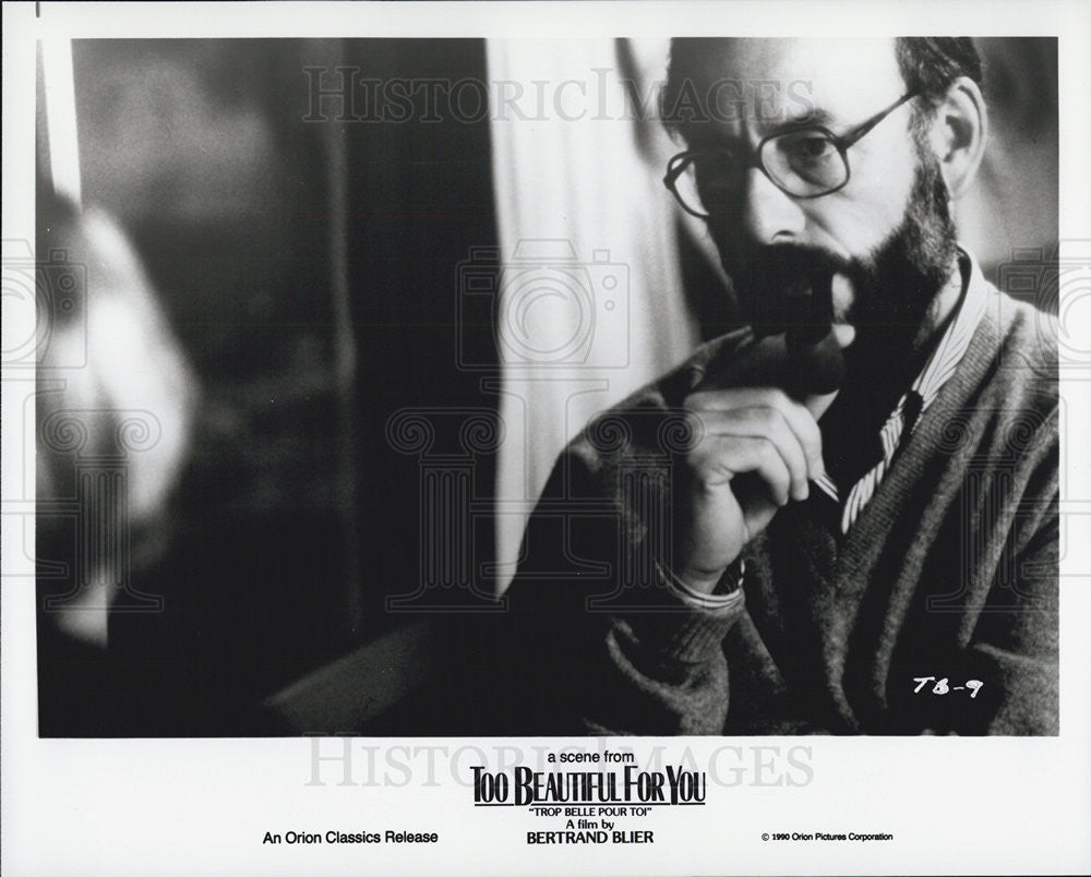 1990 Press Photo Bertrand Blier Director Of &quot;Too Beautiful For You&quot; - Historic Images