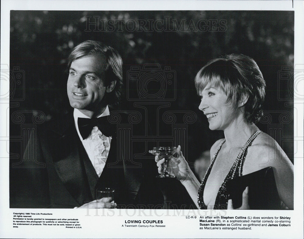 1980 Press Photo Loving Couples Film Stephen Collins Shirley MacLaine Scene - Historic Images