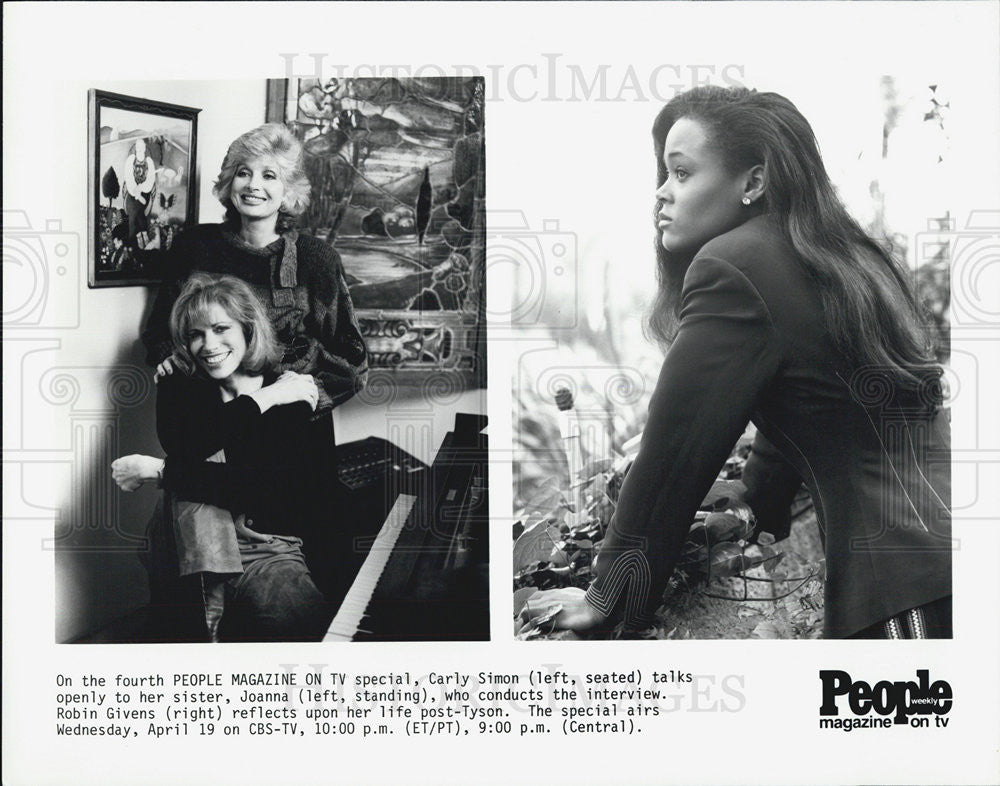 Press Photo People Magazine On TV Special Carly Simon Joanna Robin Givens - Historic Images