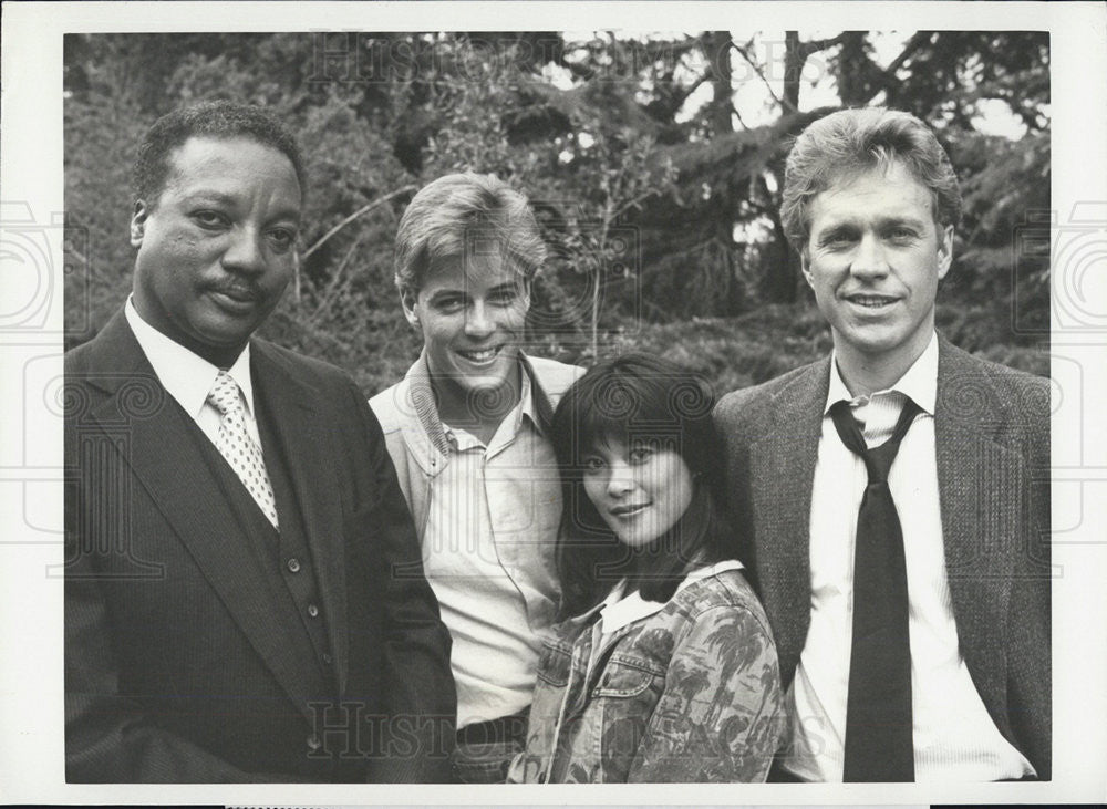 1986 Press Photo Paul Winfield, Kale Brown, Jan Gan Boyd &amp; Don Michael Paul - Historic Images