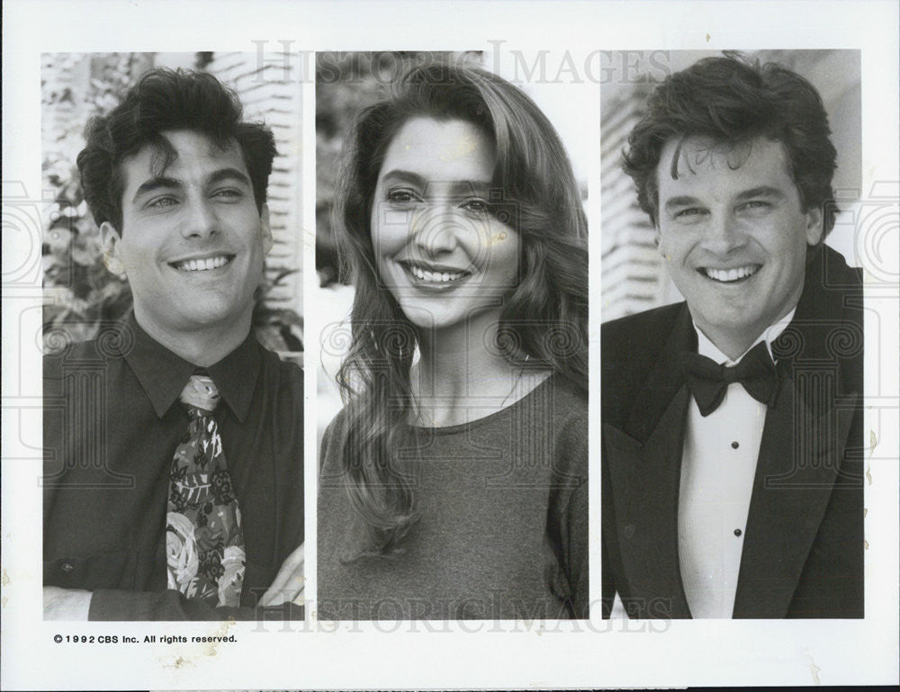 1992 Press Photo Actors Jonathan Penner Lynn Clark Steven Eckholdt Grapevine - Historic Images