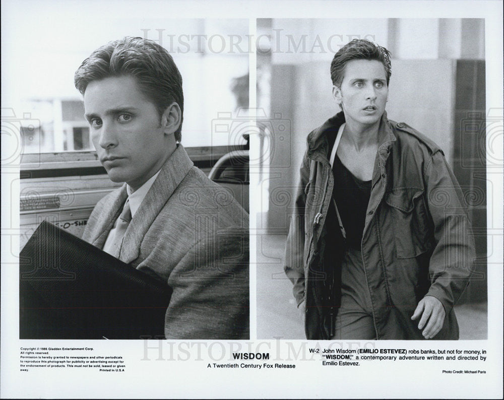 Press Photo Actor Emilio Estevez Wisdom - Historic Images