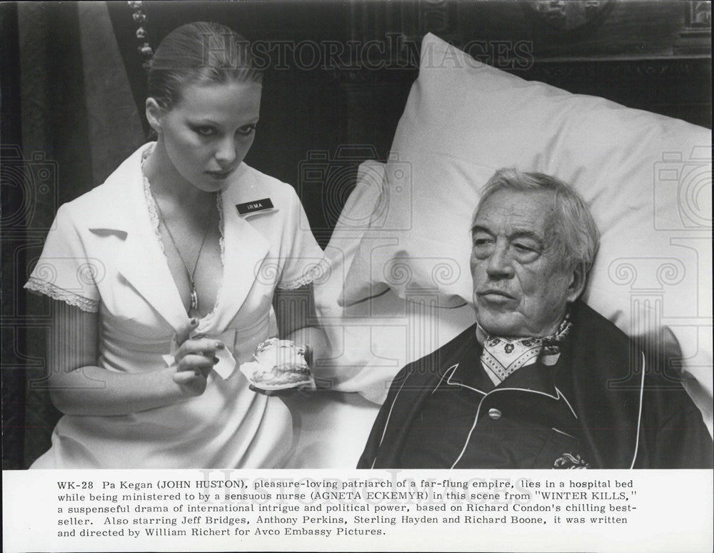 Press Photo John Huston Actor Agneta Eckemyr Winter Kills - Historic Images