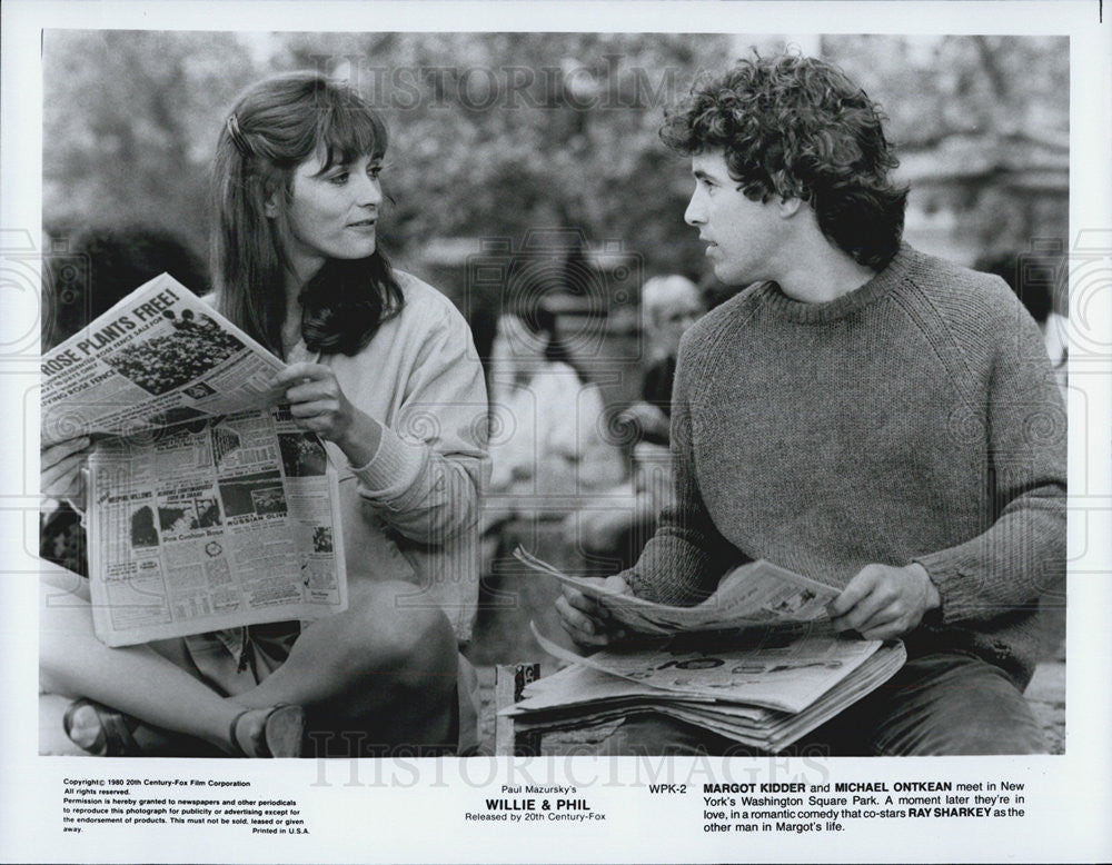 Press Photo of American Actress Margot Kidder and American Actor Michael Ontkean - Historic Images