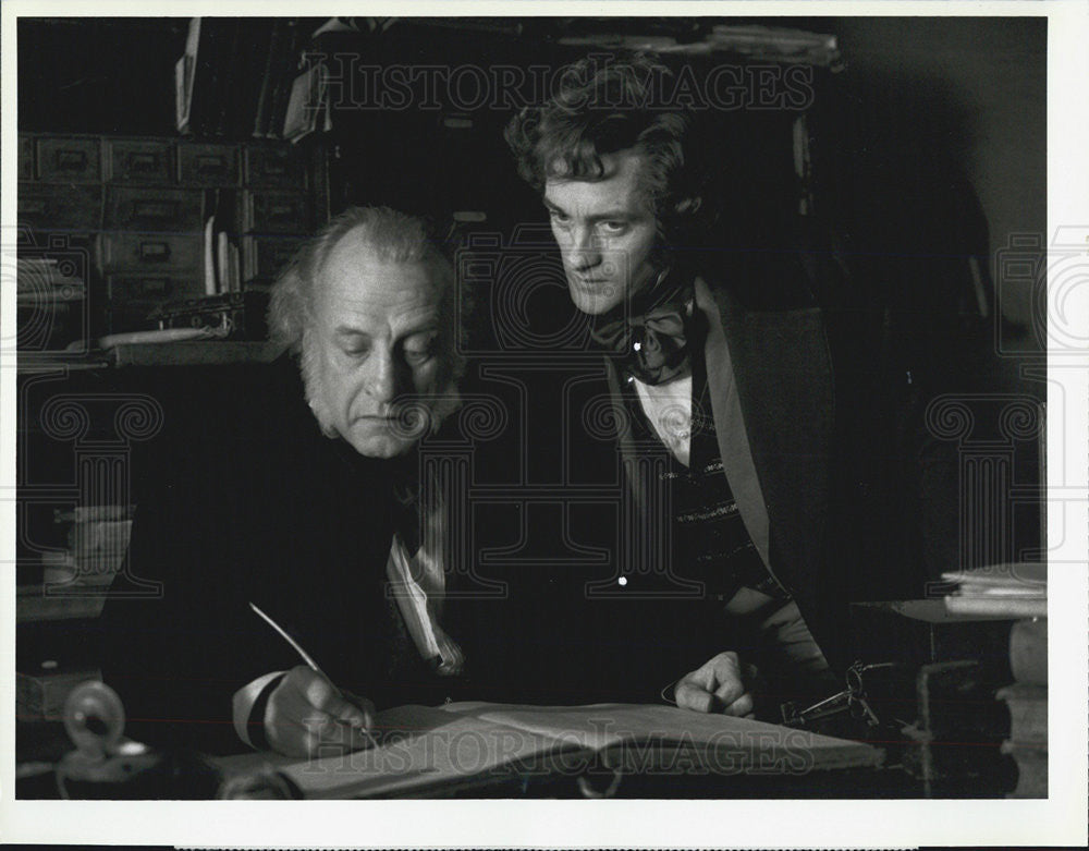 1986 Press Photo George C Scott and David Warner - Historic Images