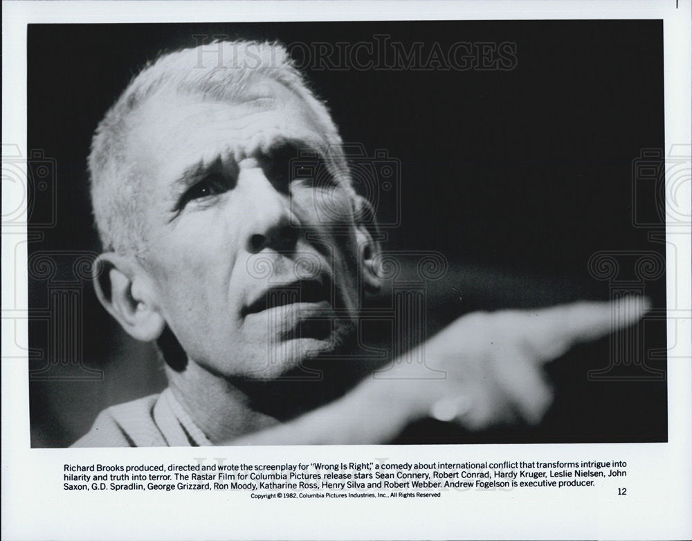 1982 Press Photo Actor Richard Brooks - Historic Images