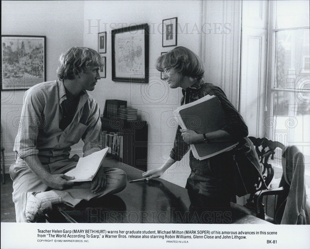 1982 Press Photo Actress Mary Beth Hurt and Actor Mark Soper - Historic Images