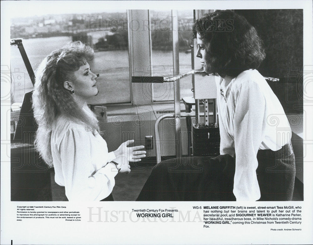 1988 Press Photo Melanie Griffith Actress Working Girl Comedy Drama Movie Film - Historic Images