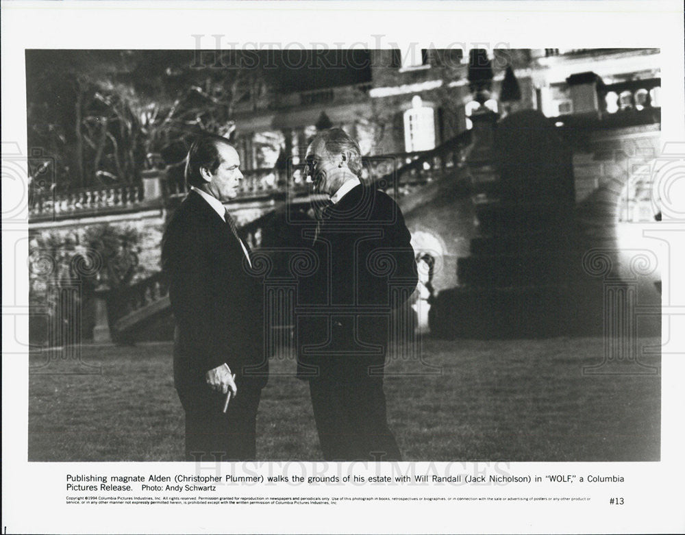 1994 Press Photo Christopher Plummer and Jack Nicholson star in &quot;Wolf&quot; - Historic Images