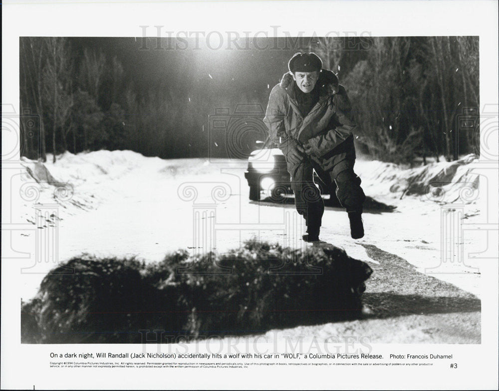 1994 Press Photo Jack Nicholson Actor Wolf Horror Film Movie - Historic Images