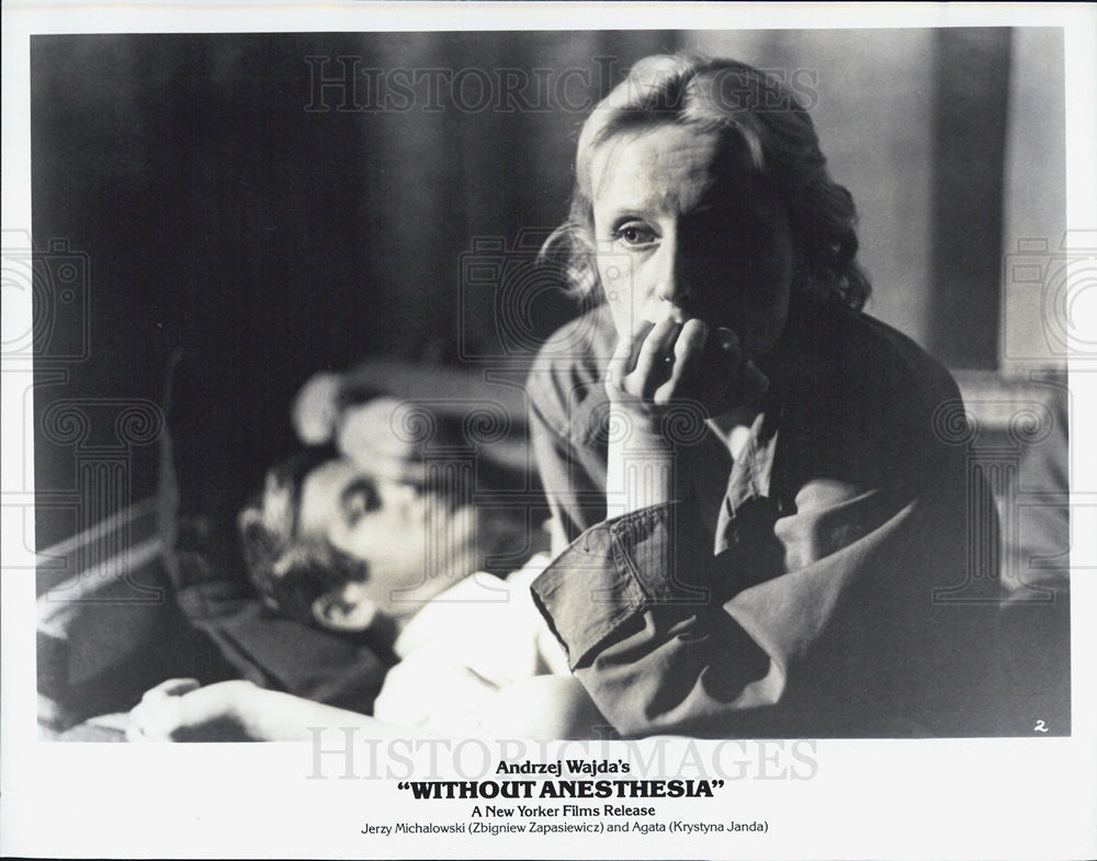 Press Photo Jerzy Michalowski and Agatha star in &quot;Without Anesthesia&quot; - Historic Images