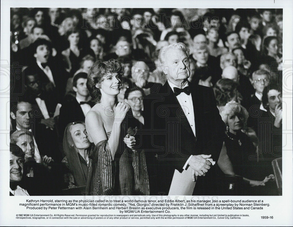 1982 Press Photo Kathryn Harrold  &amp; Eddie Albert star in &quot;Yes, Giorgio&quot; - Historic Images