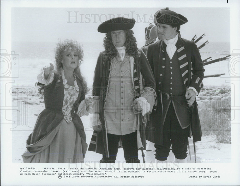 1983 Press Photo Madeline Kahn, Eric Idle, Nigel Planer in &quot;Yellowbird&quot; - Historic Images