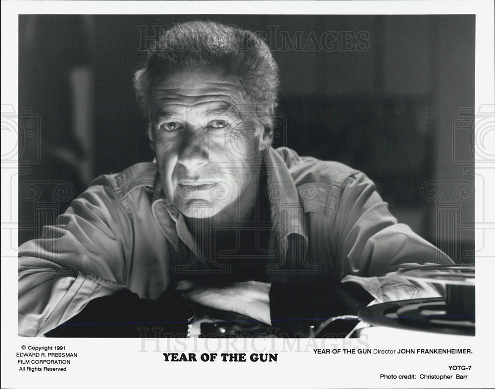 1991 Press Photo &quot;Year of the Gun&quot; Director John Frankenheimer - Historic Images