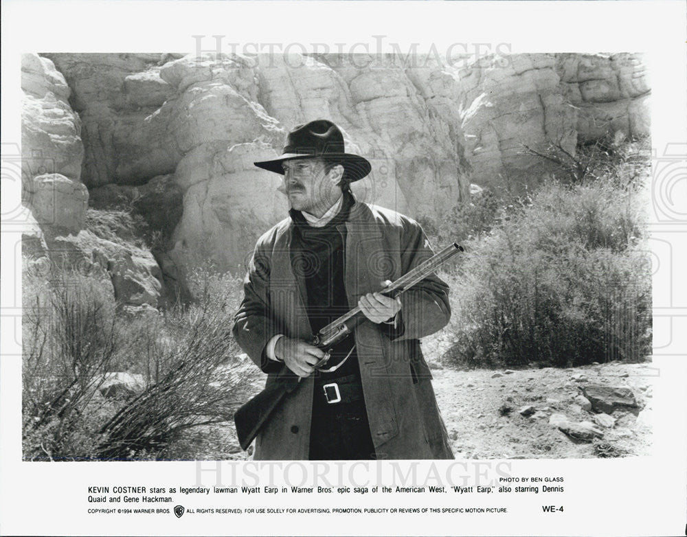 1994 Press Photo Kevin Costner in &quot;Wyatt Earp&quot; - Historic Images