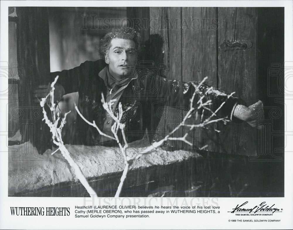 1989 Press Photo Laurence Olivier on &quot;Wuthering Heights&quot; - Historic Images