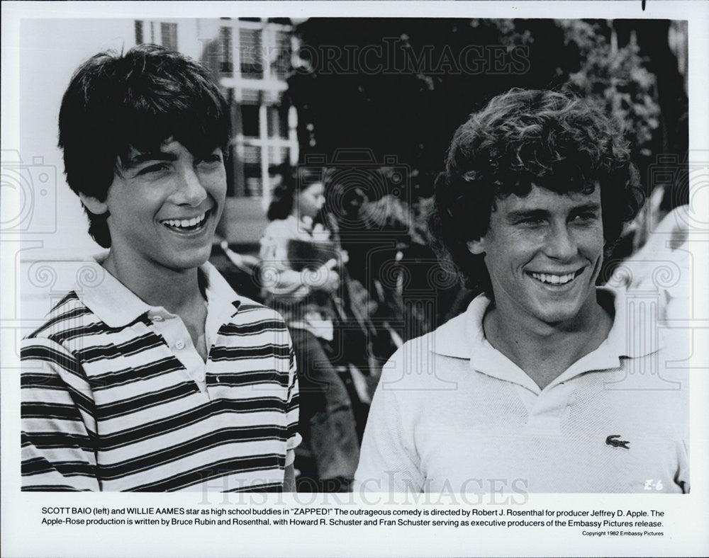 1982 Press Photo Willie Ames &amp; Scott Baio in &quot;Zapped&quot; - Historic Images