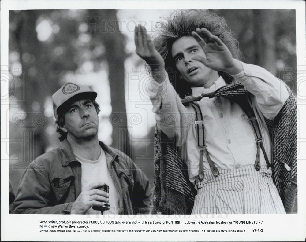 1989 Press Photo Yahoo Serious Director of &quot;Young Einstein&quot; - Historic Images