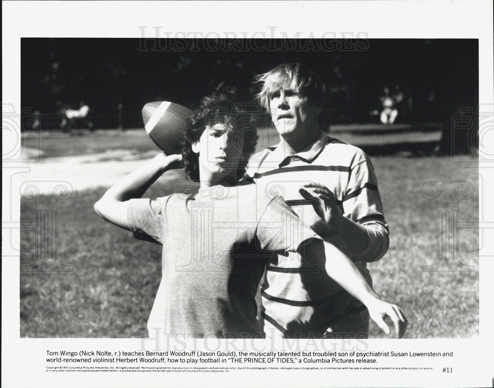 Press Photo Nick Nolte and Jason Gould in The Prince Of Tides - Historic Images