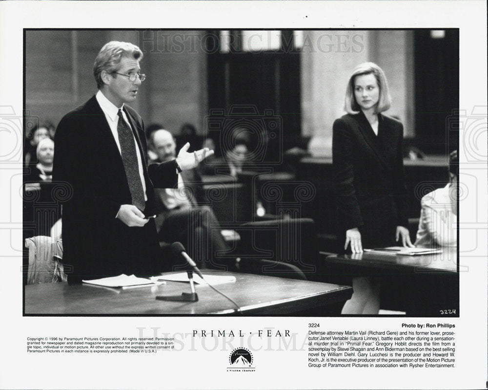 Press Photo Richard Gear in Primal Fear - Historic Images