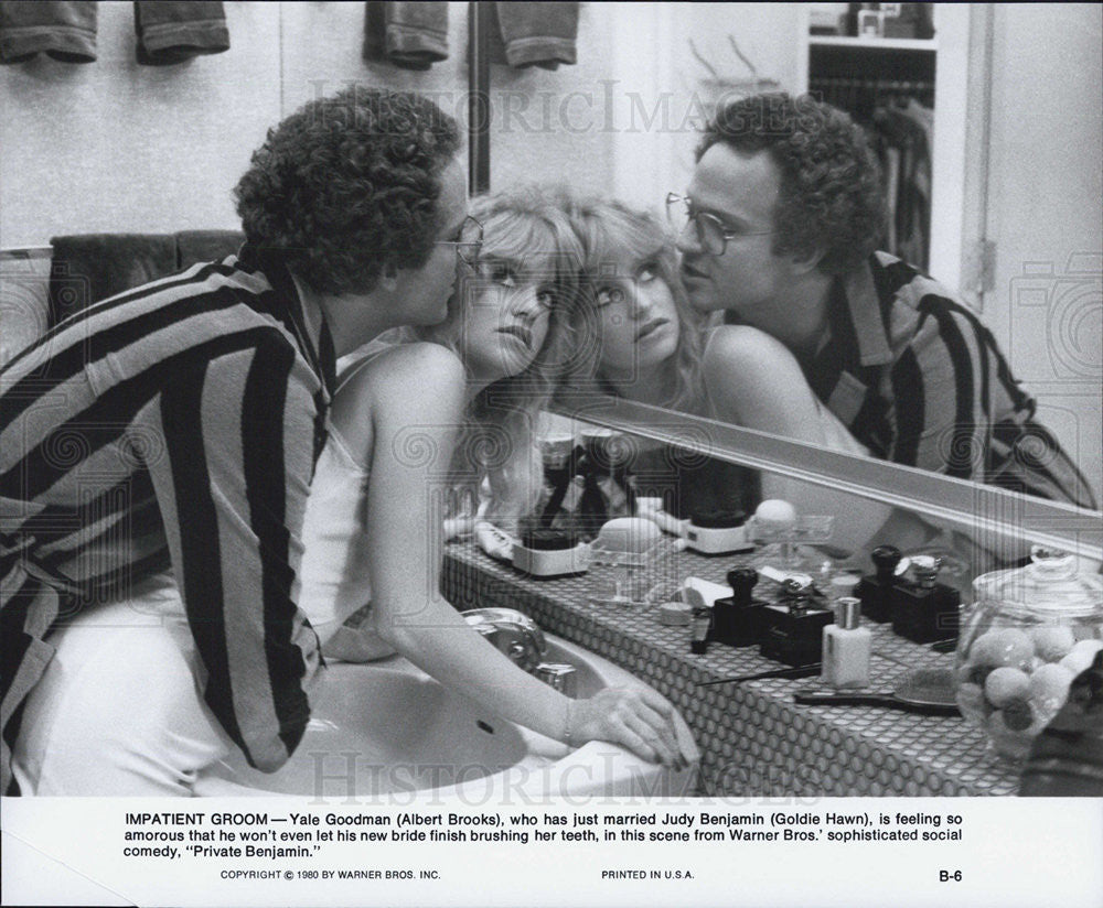 Press Photo Albert Brooks and Goldie Hawn in Private Benjamin - Historic Images