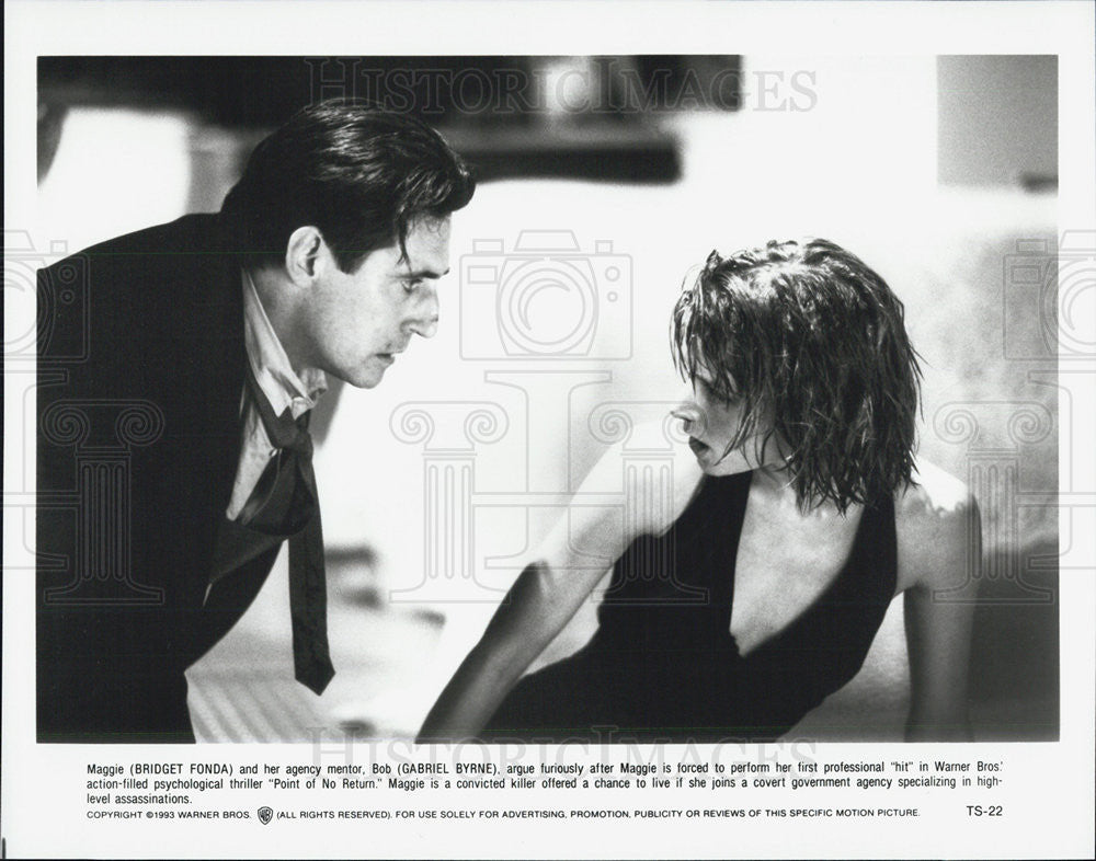 1993 Press Photo Point of No Return Bridget Fonda Gabriel Byrne - Historic Images