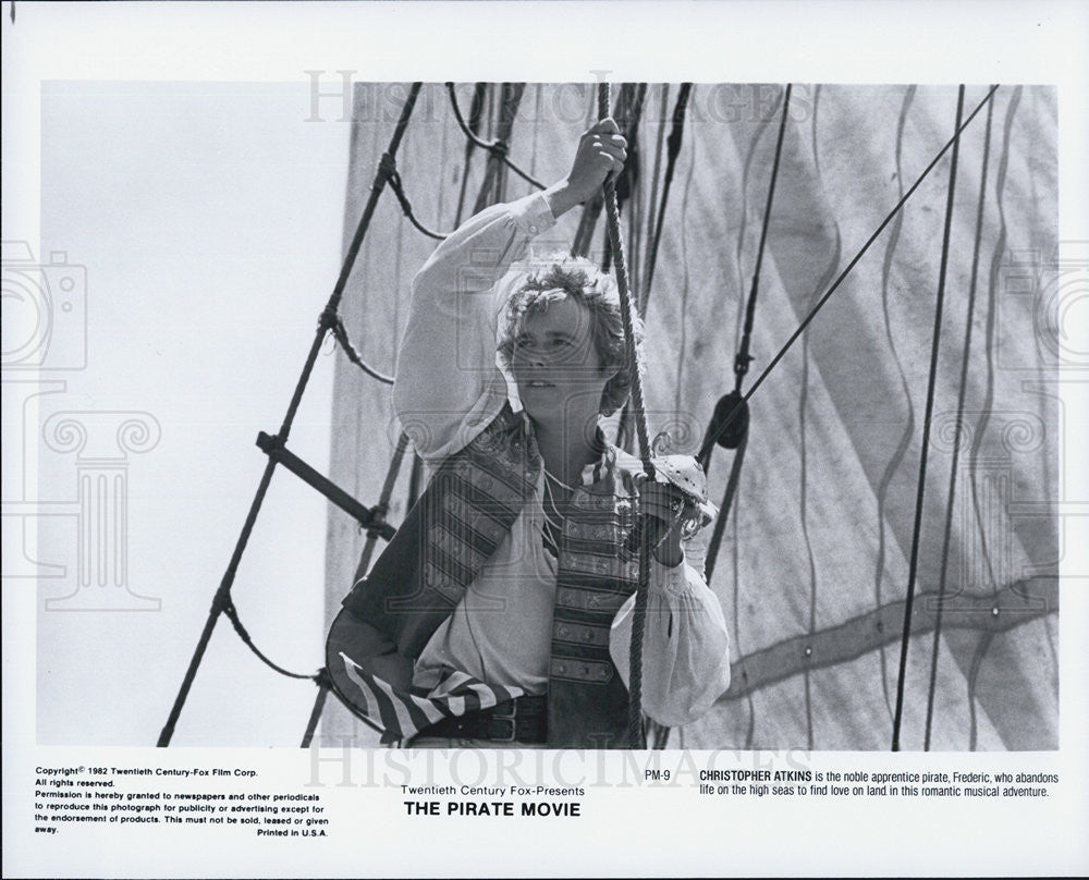 1982 Press Photo Actor Christopher Atkins Starring In &quot;The Pirate Movie&quot; - Historic Images