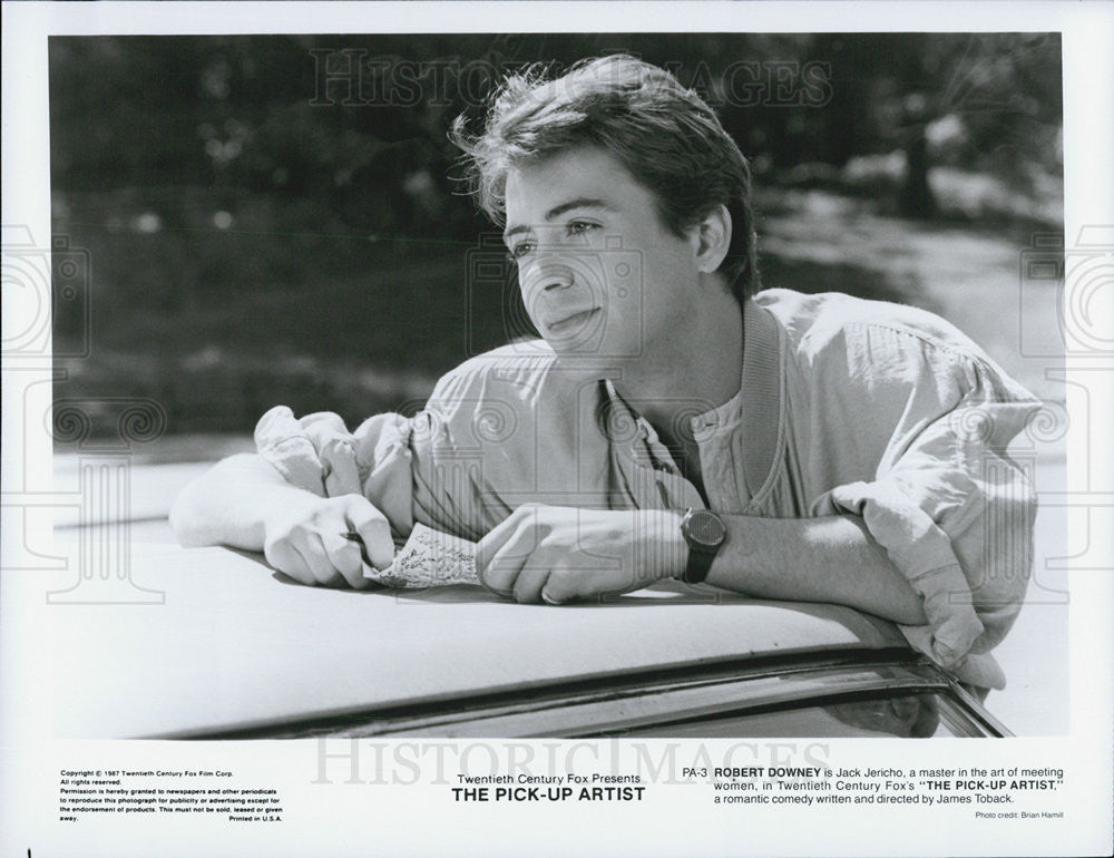 1987 Press Photo of American Actor Robert Downey as Jack Jerico. - Historic Images