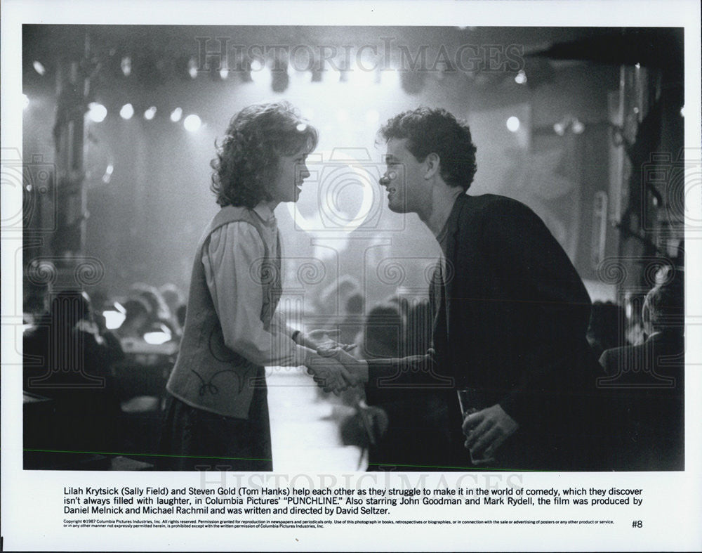 1987 Press Photo Actors Sally Field And Tom Hanks Starring In &quot;Punchline&quot; - Historic Images