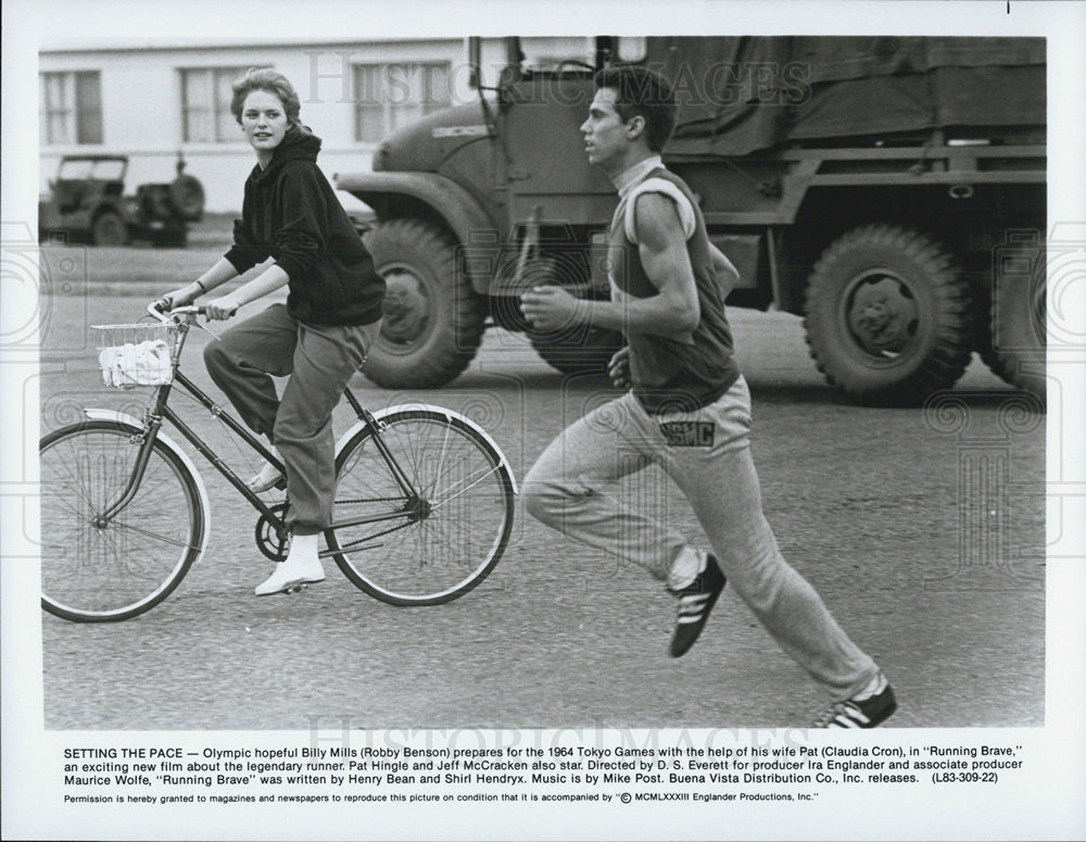 1983 Press Photo Robby Benson &amp;Claudia Cron in &quot;Running Brave&quot; - Historic Images