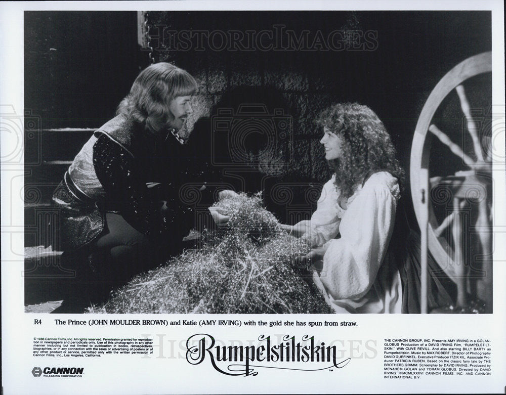 1995 Press Photo John Moulder Brown &amp; Amy Irving in &quot;Rumplestiltskin&quot; - Historic Images